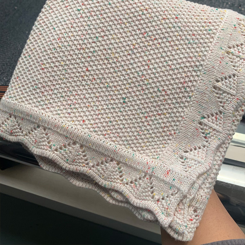 Picture of INS Foreign Trade Norway Nordic Baby Cotton Knitted Blanket Baby Blanket Push Car Blanket Baby Blanket Line Blanket