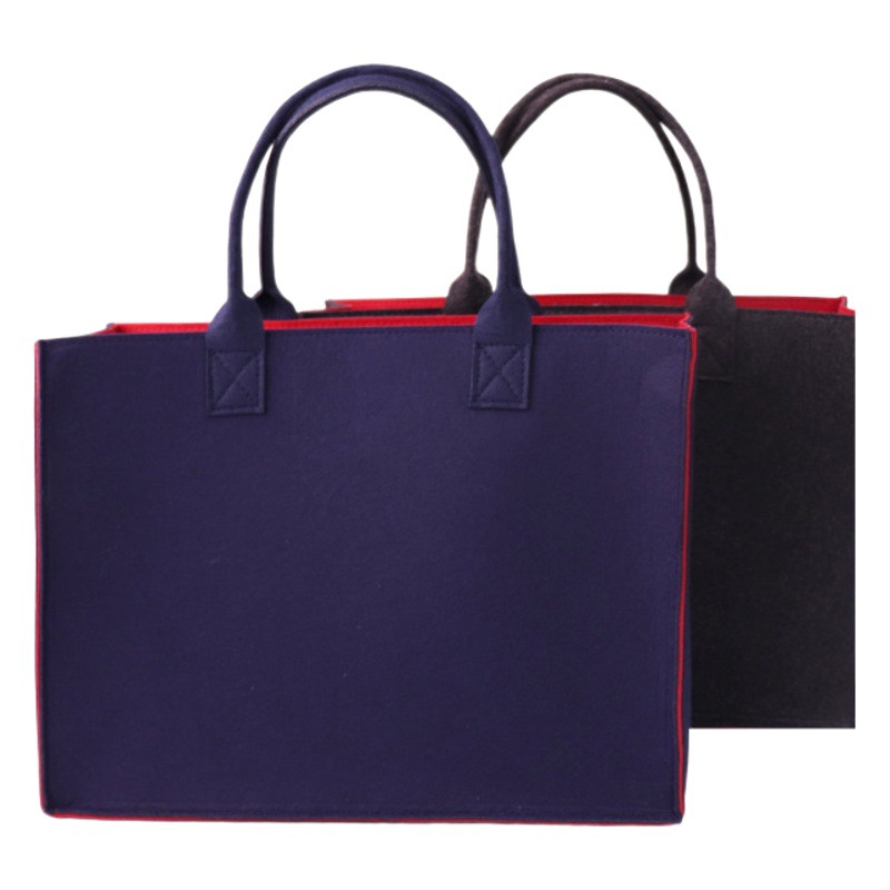 Customized New Fashionable Trendy Felt Tote Bag, Large Capacity Felt Tote Bag for Home and Outing, Wholesale in Stock
