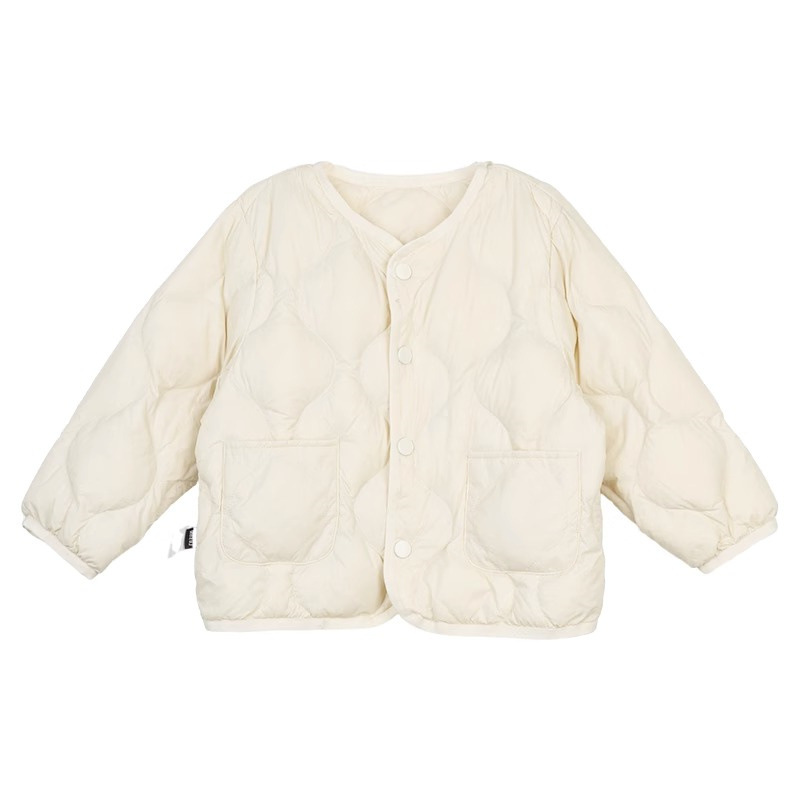 Picture of Girls' Light and Versatile Imitation down Jacket Long and Short 2024 Autum New Kidsren's Korean Fashionable Pure Color Jacket