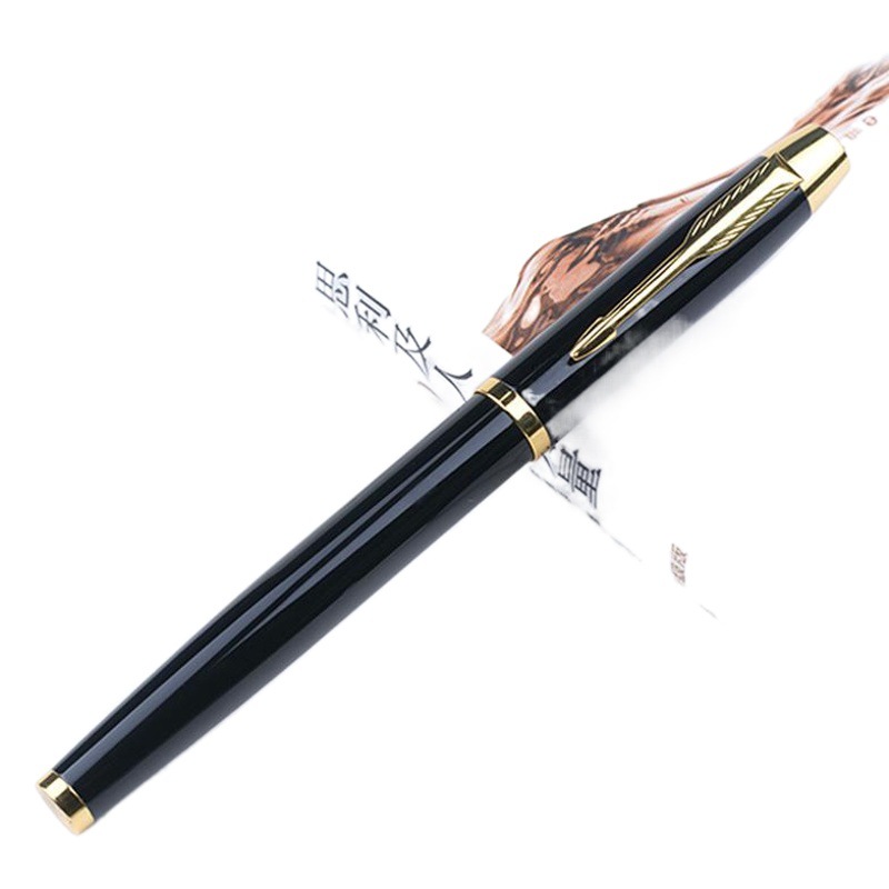 Business Gift Signature Pen Black Pen Metal Ball Pen Advertising Gift Gel Pen Custom Printing Laser Logo