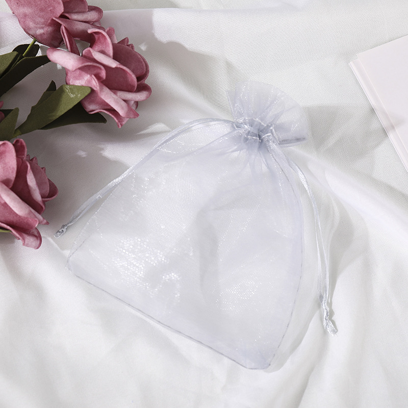 Picture of Plain beam gauze bag wholesale wedding candy bag spot small gift packaging mesh bag printing high density gauze