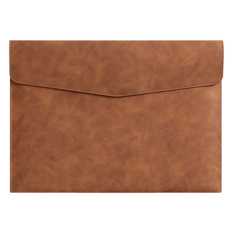 File Bag A4 Storage Zipper Bag Business Office Stationery Sales Contract File Bag Pu Leather Manager Folder Customization