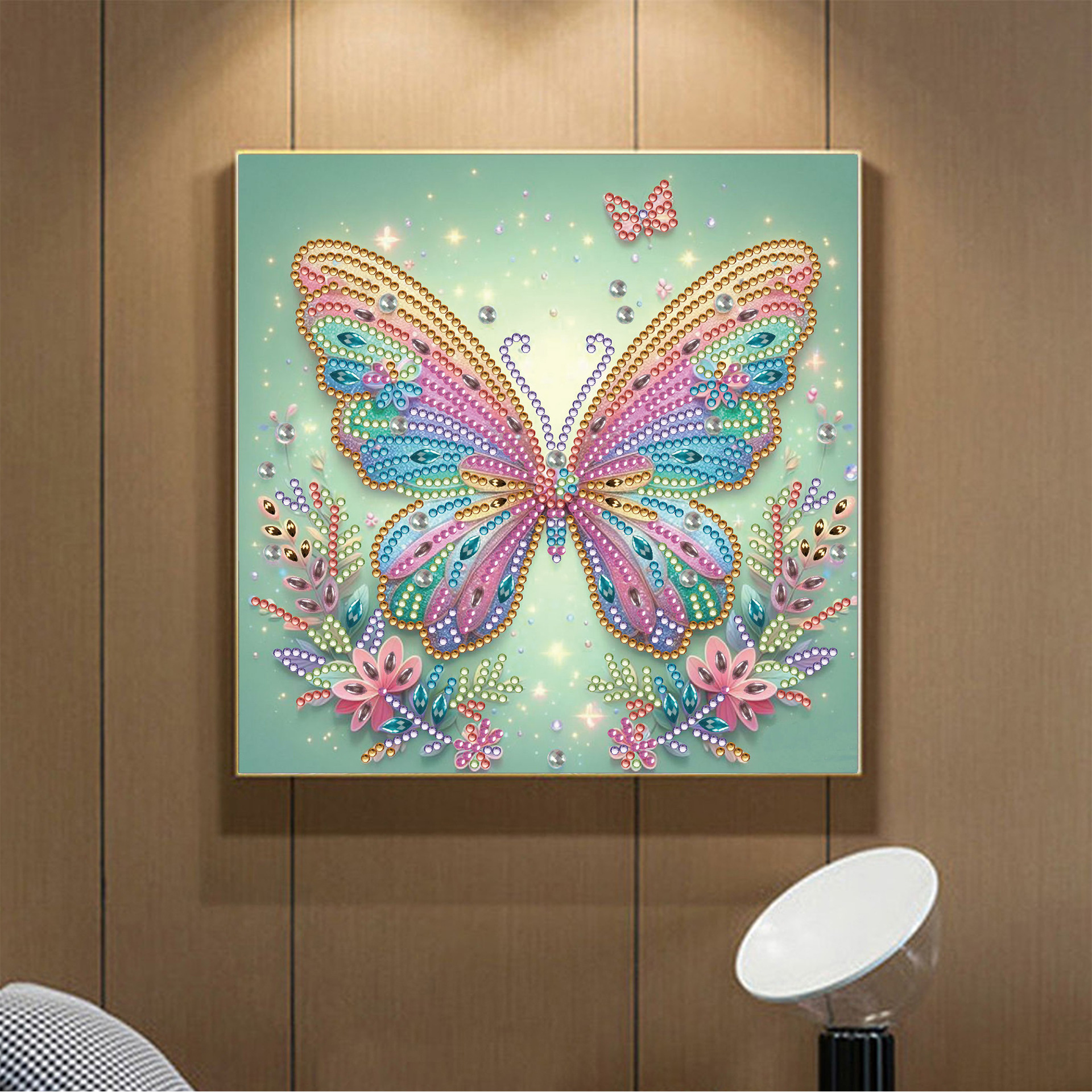 Cross-border Animal Colorful Butterfly Diamond Painting Kit Special-shaped Diamond Home Decoration Painting Handmade Diamond Painting