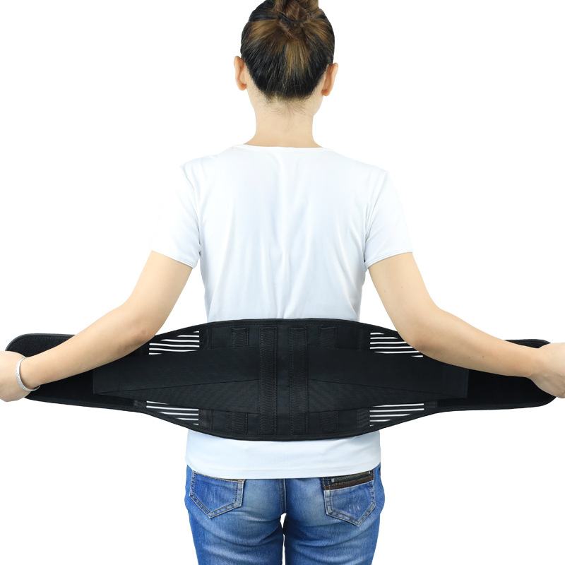 New Elastic Double Pressurized Heating Warm Magnetic Waist Protection Sports Waist Protection Steel Plate Support Fixed Belt