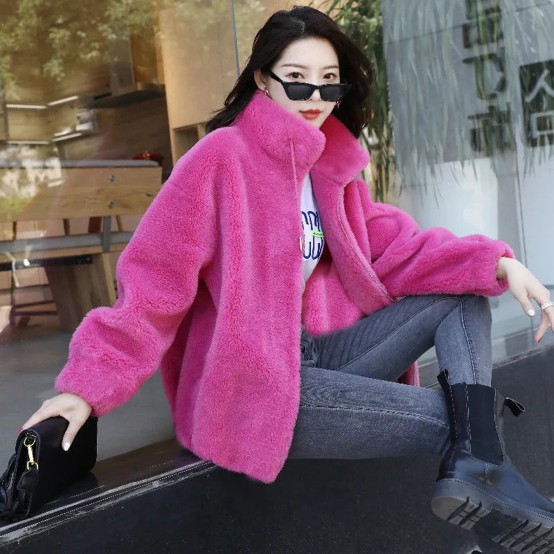 Seven-Color Double-Sided Coral Velvet Jacket Winter Velvet Thickeneded Cardigan New Warm Turtleneck Zipper Sweatshirt Velvet Sweater