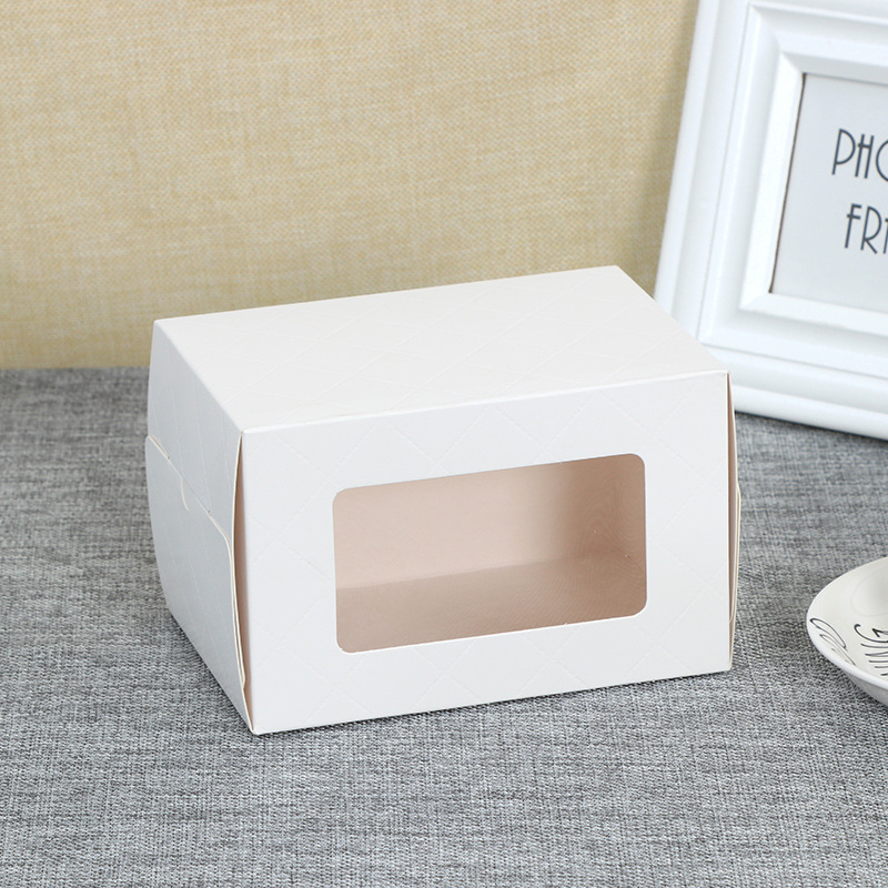 Picture of Open window transparent cake roll packaging box tiramisu baking packaging box rectangular mousse cake box wholesale