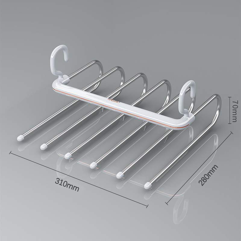 Picture of Folding Pants Rack Household Pants Clip Hanger Special Multi-layer Multi-functional Pants Hanger Seamless Anti-slip Pants Storage Artifact