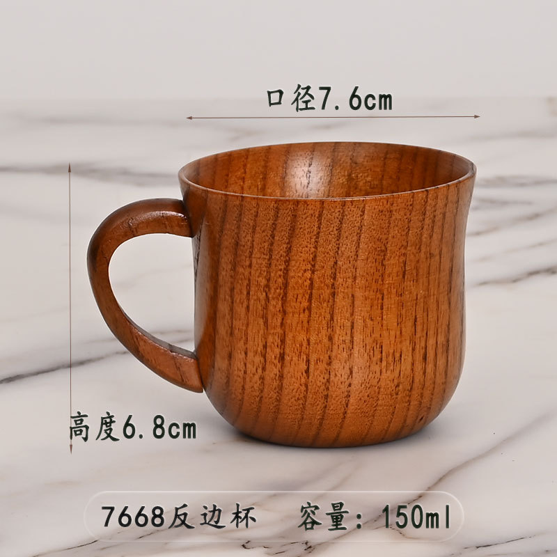 Picture of Origin supply round solid wood mug wooden creative water cup general insulation wooden cup large quantity excellent price