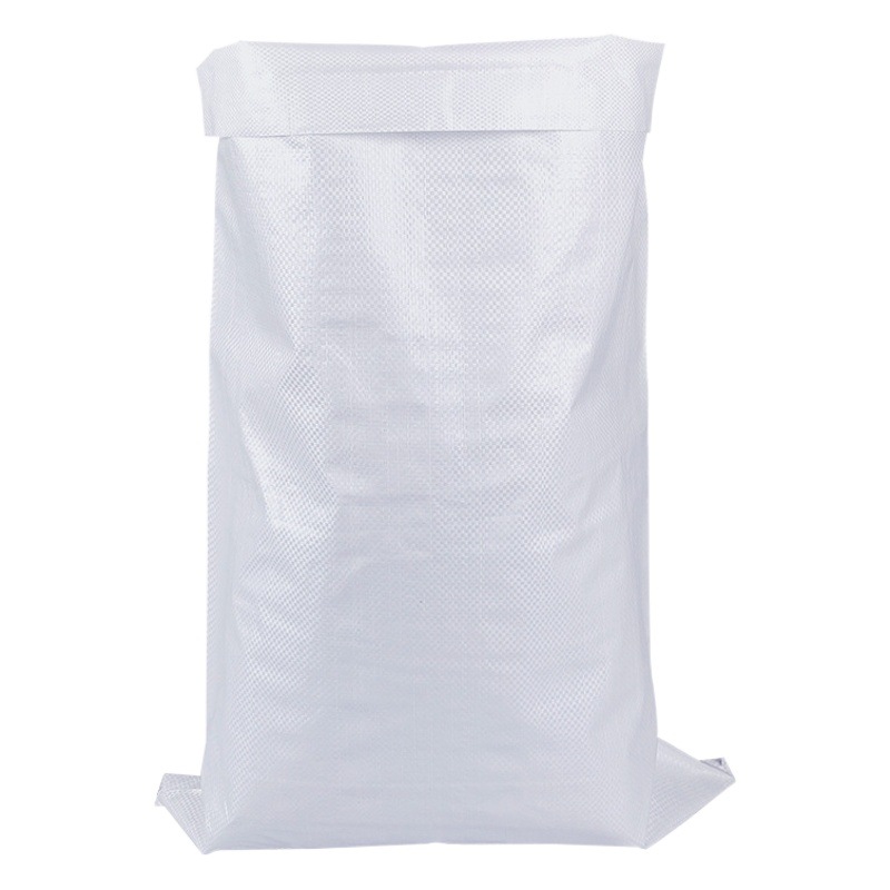 White Woven Bag Flour Grain Rice Bag Flood Control Bag Custom Thickened Film-coated Color Printing Woven Bag Snakeskin Bag
