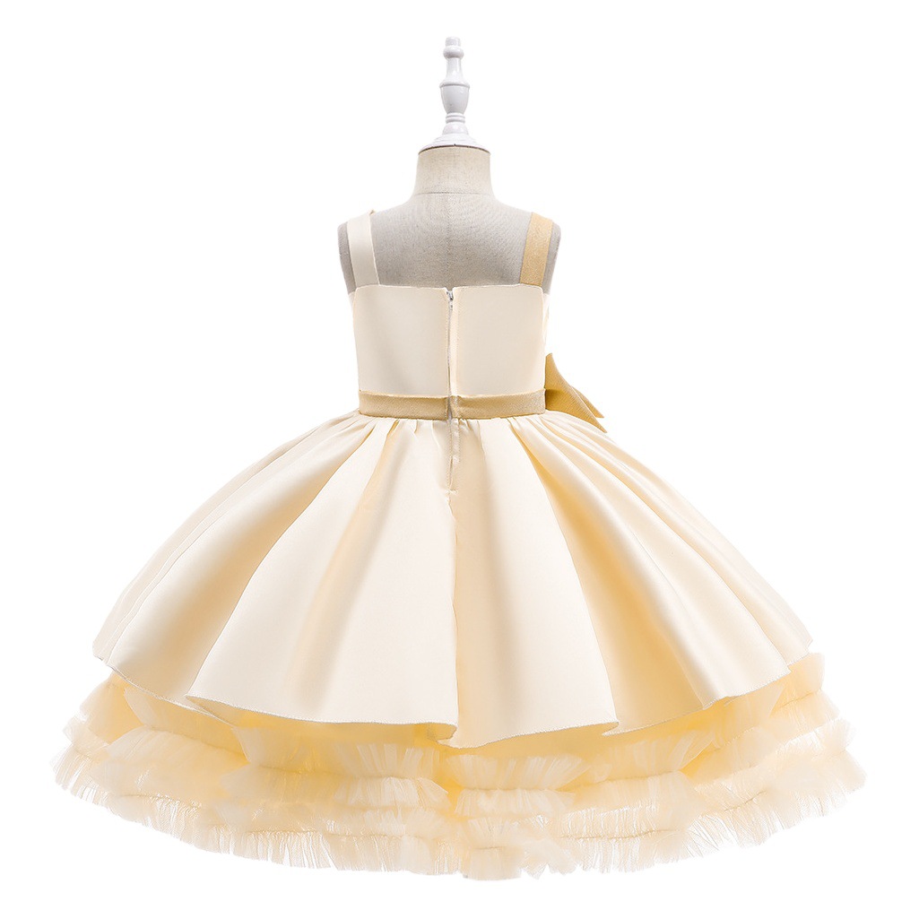 2024 Foreign Trade New Christmas Children's Dress Western-style Tutu Dress off-shoulder Bow Host Princess Dress