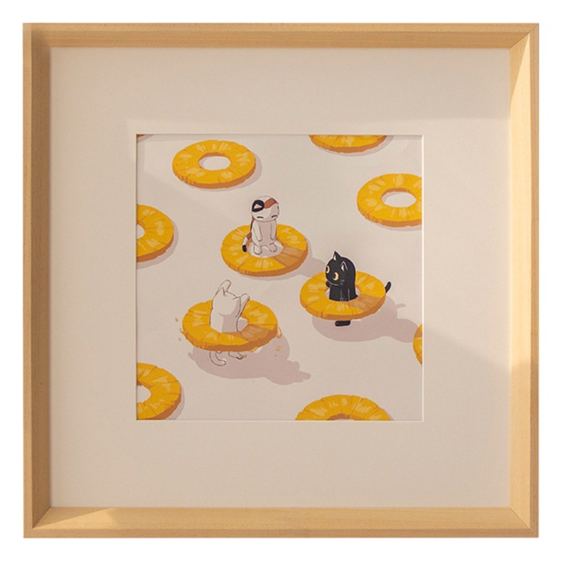Picture of Square solid wood picture frame mounting solid wood large photo frame 33 38 50 any size frame picture frame outer frame wall hanging