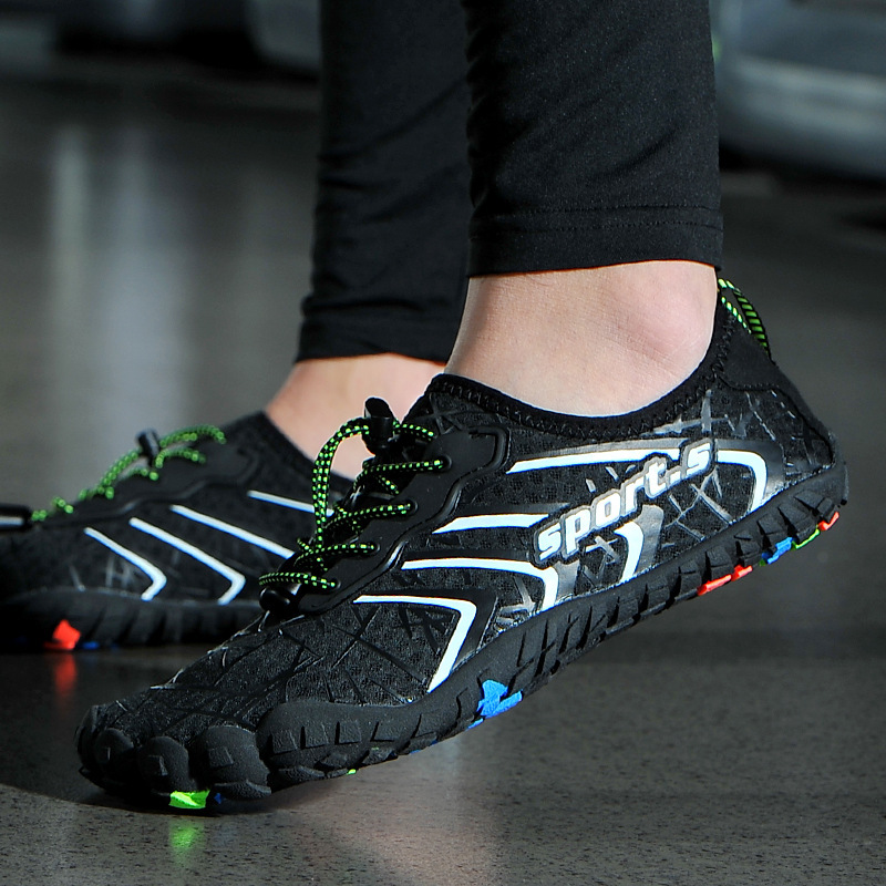 Cross-border New Outdoor Wading Snorkeling Shoes Lightweight Beach Breathable Quick-drying Swimming Shoes Five-finger Beach Tracing Shoes for Men
