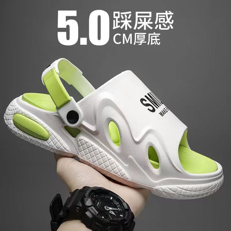 Summer new sandals men's outdoor wear non-slip deodorant poop feeling fashion brand sports sandals dual-use driving beach slippers