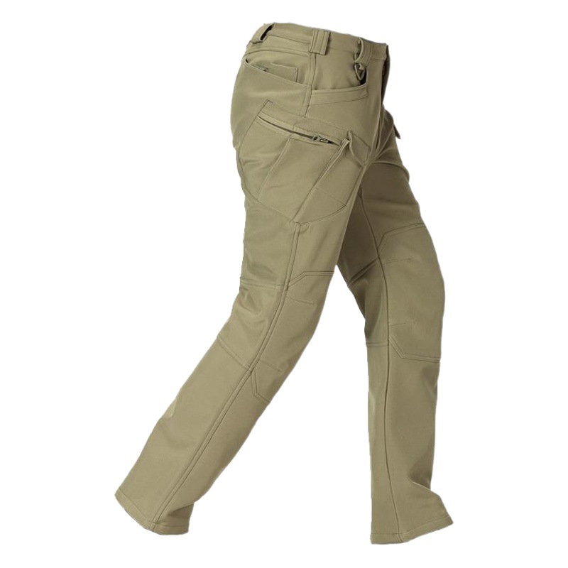 Foreign trade IX7 soft shell combat pants tactical pants multi-pocket overalls city commuter pants warm fleece-lined lightweight