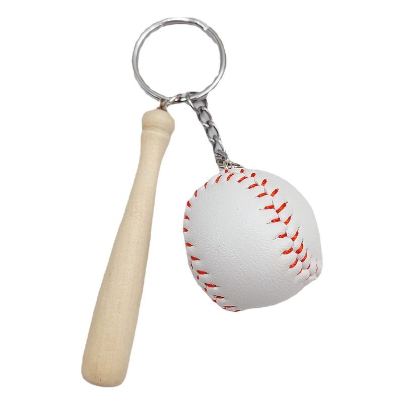 Cross-border popular Mini large baseball two-piece keychain bag Jewelry pendant small gift Sports sports Ji