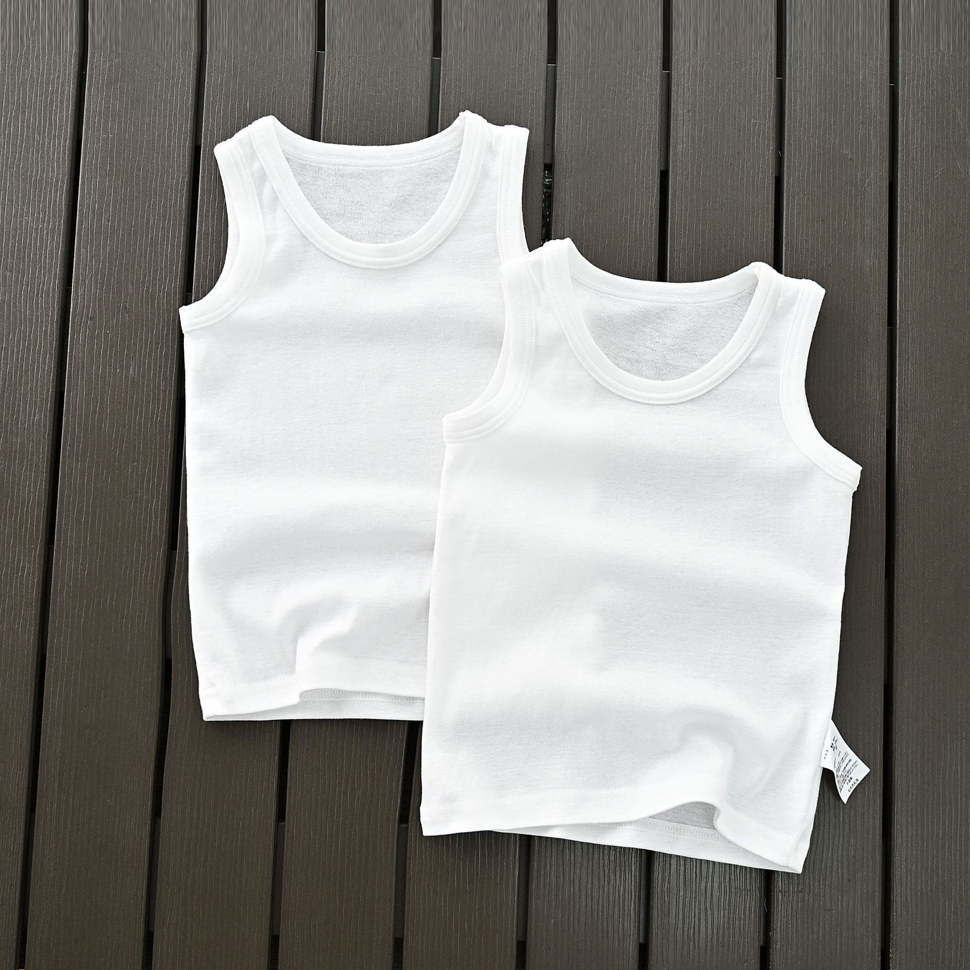 Picture of Export Kidsren's Clothing Source Factory Japanese Style Mesh Cut Out Cotton White Kidsren's Base Vest Sweat-Absorbent Men's