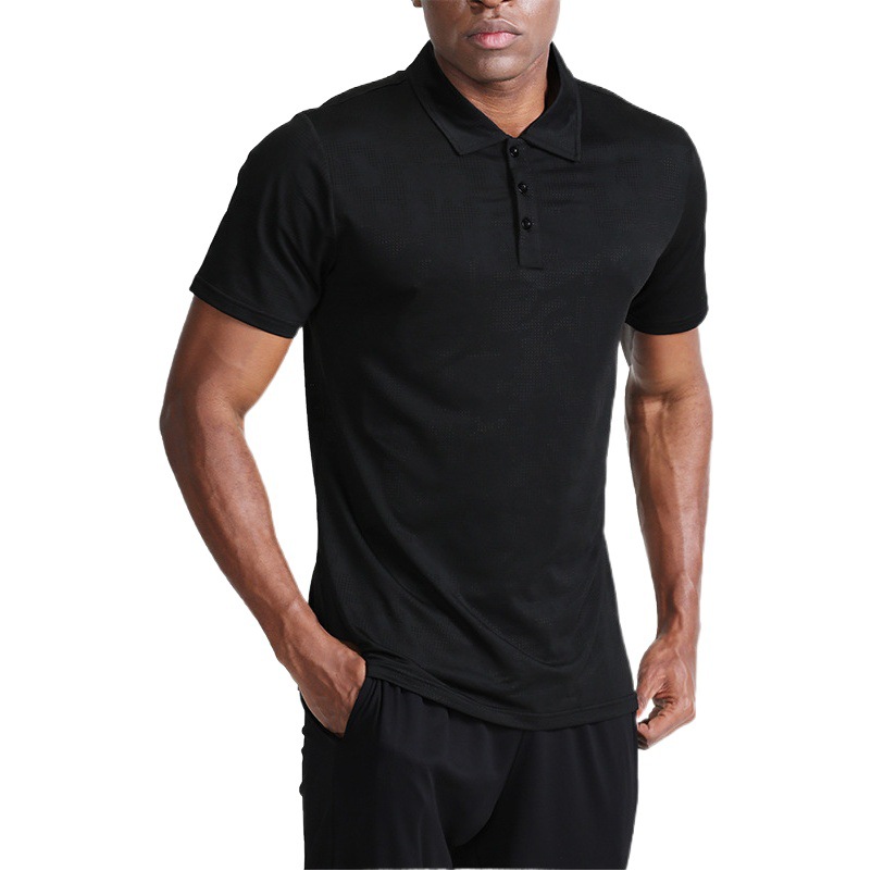 Sports Polo Shirt Men's Casual Quick-Drying Breathable Short-Sleeved T-Shirt Men's Running Lapel Fitness Clothes Sports Trend