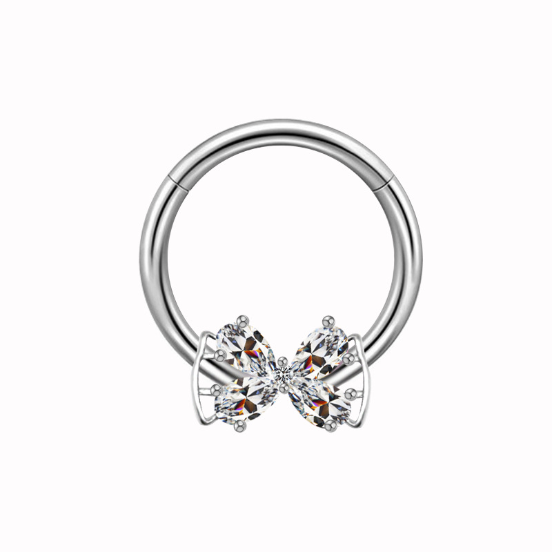 Picture of Gaibei European and American cross-border devil nipple nail heart Sun bow zircon body piercing jewelry niche personality nipple ring