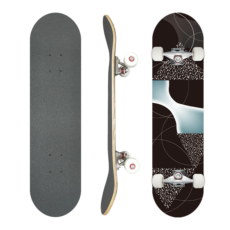 Picture of 31 inch skateboard professional adult street maple four-wheel beginner children double rocker concave skateboard