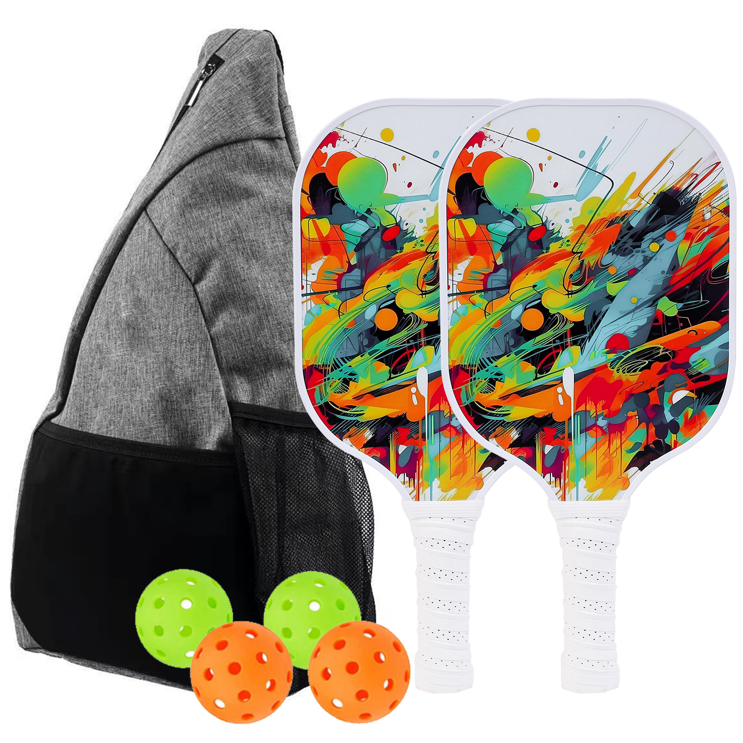 Picture of Peak ball racket glass fiber edge strip UV pattern design outdoor leisure entertainment cross-border pickle pickle racket