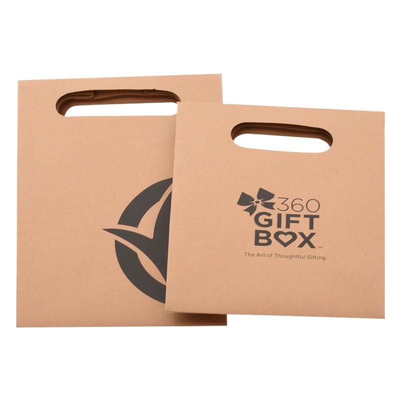 Machine Bag, Thickeneded Kraft Paper Handbag, Catering Takeout Bag, Clothing Shopping Bag, Printed Logo Packaging Bag