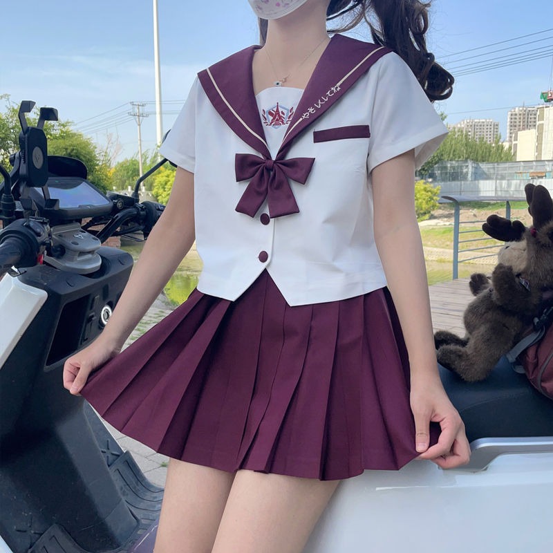 Japanese original jk uniform [city silhouette] bad girl style orthodox sailor suit college style middle suit female