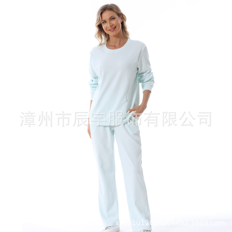 Picture of Pregnant Women's suit Fashion 2025 European and American Two-piece New Loose Out Spring and Autumn Pregnant Women's Breastfeeding Dress Home Simple