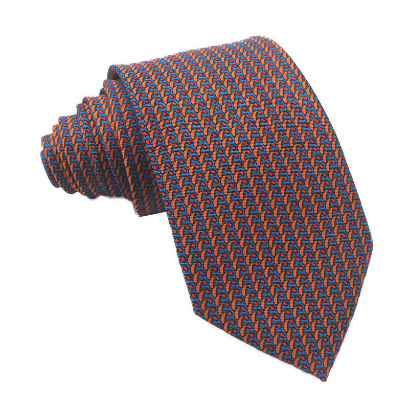 Picture of 25 New 8cm Polyester Jacquard Stripesd Tie 7cm Men's and Women's Business Formal Wear Casual High-End Red Black Blue