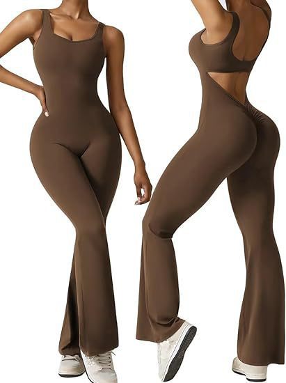 Picture of European and American Cross-border Women's Sleeveless Horn Jumpsuit Sexy Backless Vest Tight Hip Yoga Jumpsuit