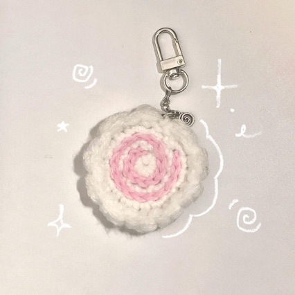 Cute Fish Board Handmade Crocheted Pendant Card Book Hanging Ornaments Creative Girl's Heart Bag Dopamine Hanging Ornaments