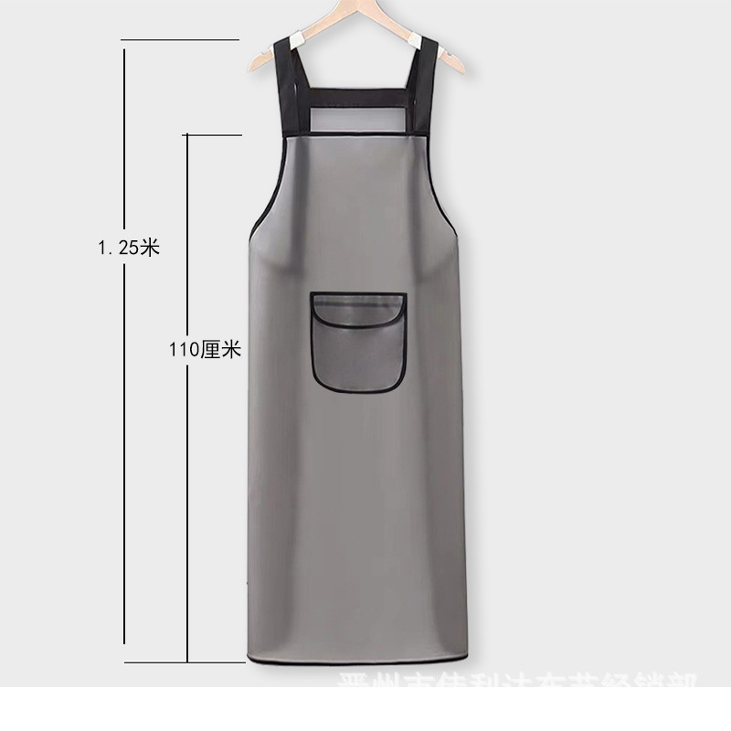 Picture of Long waterproof oil apron adult household kitchen cooking large men's and women's aquatic dishwashing restaurant work clothes wholesale