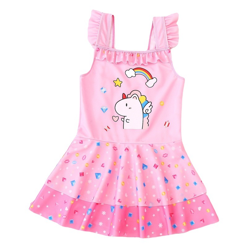Children's Swimwear Girls' one-piece Swimwear 2025 Cute Little Girl Baby Quick-drying Hot Spring Swimwear