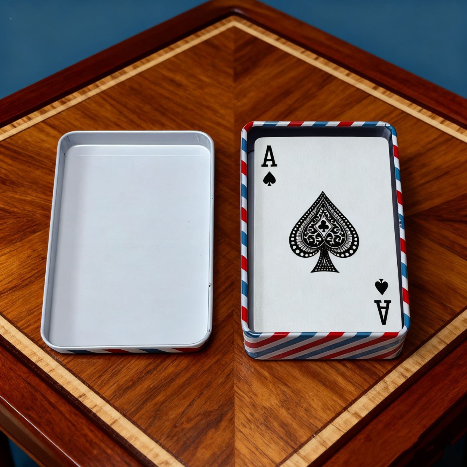 Customized Playing Card Tin Storage Box Card Souvenir Stamp Postcard Nostalgic Retro Packaging Tin Box