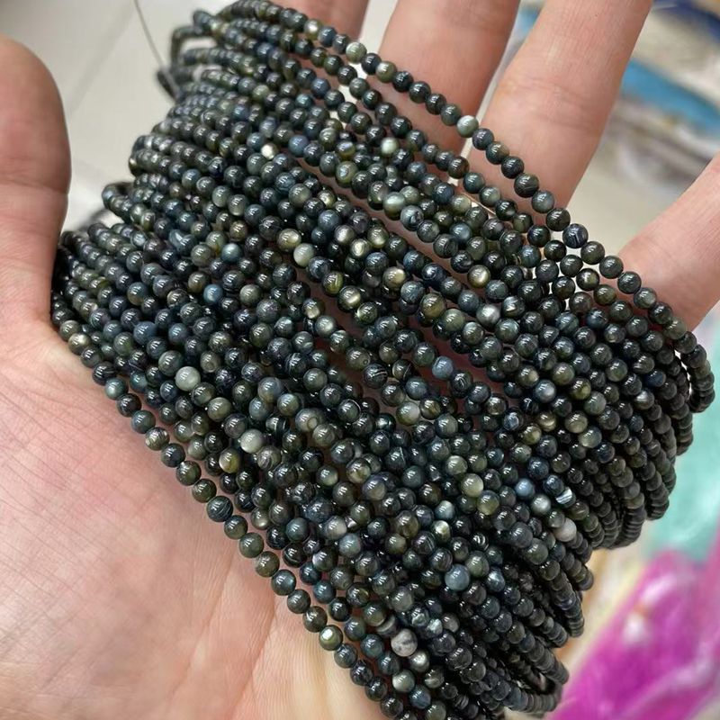 Picture of 3mm Natural Freshwater Shell Beads Round Beads Colorful DIY Jewelry Accessories Hairpin Shell Beads Bracelet Necklace Clavicle Chain Beads