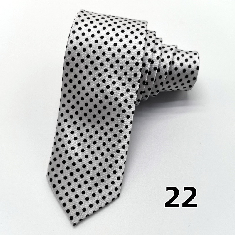 Picture of Ultra-narrow 5cm printed tie leopard print hand-tied unisex casual tie