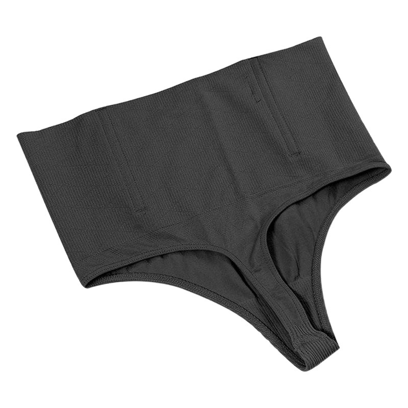 European and American women's sexy mid-waist pants boneless high waist belly shaping pants body shaping waist shaping triangle T-shaped underwear