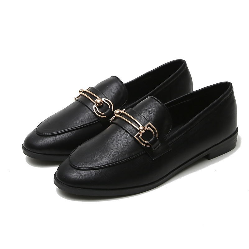 Picture of British Style Retro Small Leather Shoes for Women 2025 New Slip-On Loafers for Women Flats Shoes Large Size 41-43