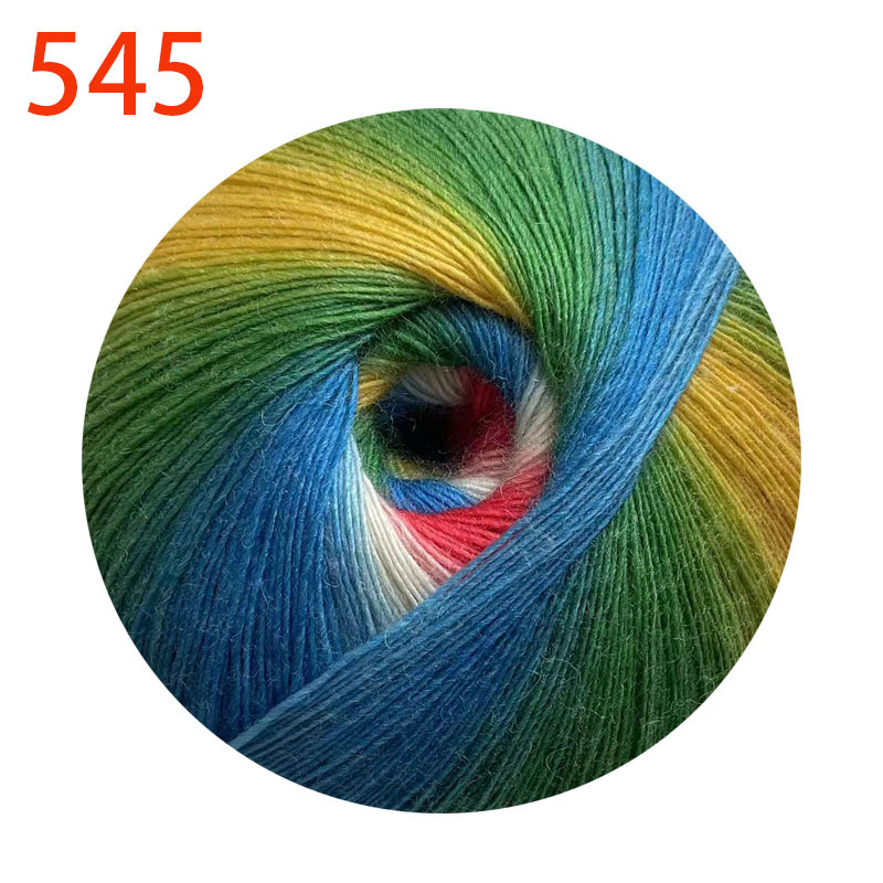 Picture of 1000 m Magic Ball Rainbow Wool Wool Wool Hand-Woven Crochet Shawl Hat Scarf Coat Coarse Baby Wool Ball