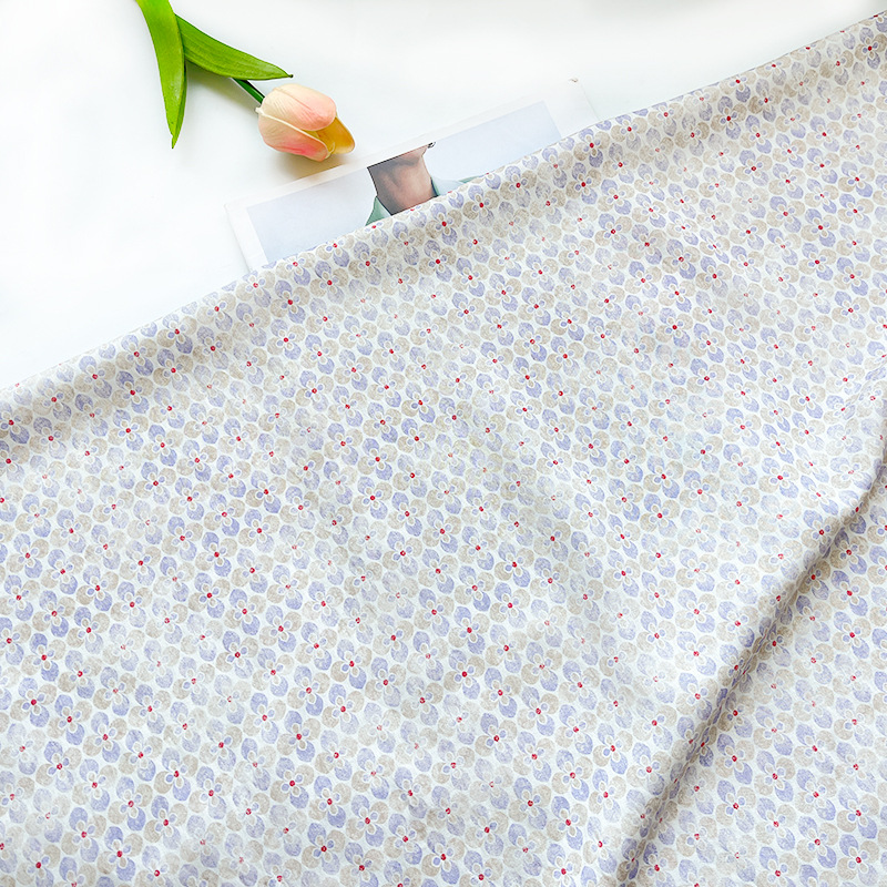 Picture of New Chinese-style Digital Printing Fabric Group Flower Small Floral Brocade Cotton Fabric Cheongsam dress Top Hanfu Fabric
