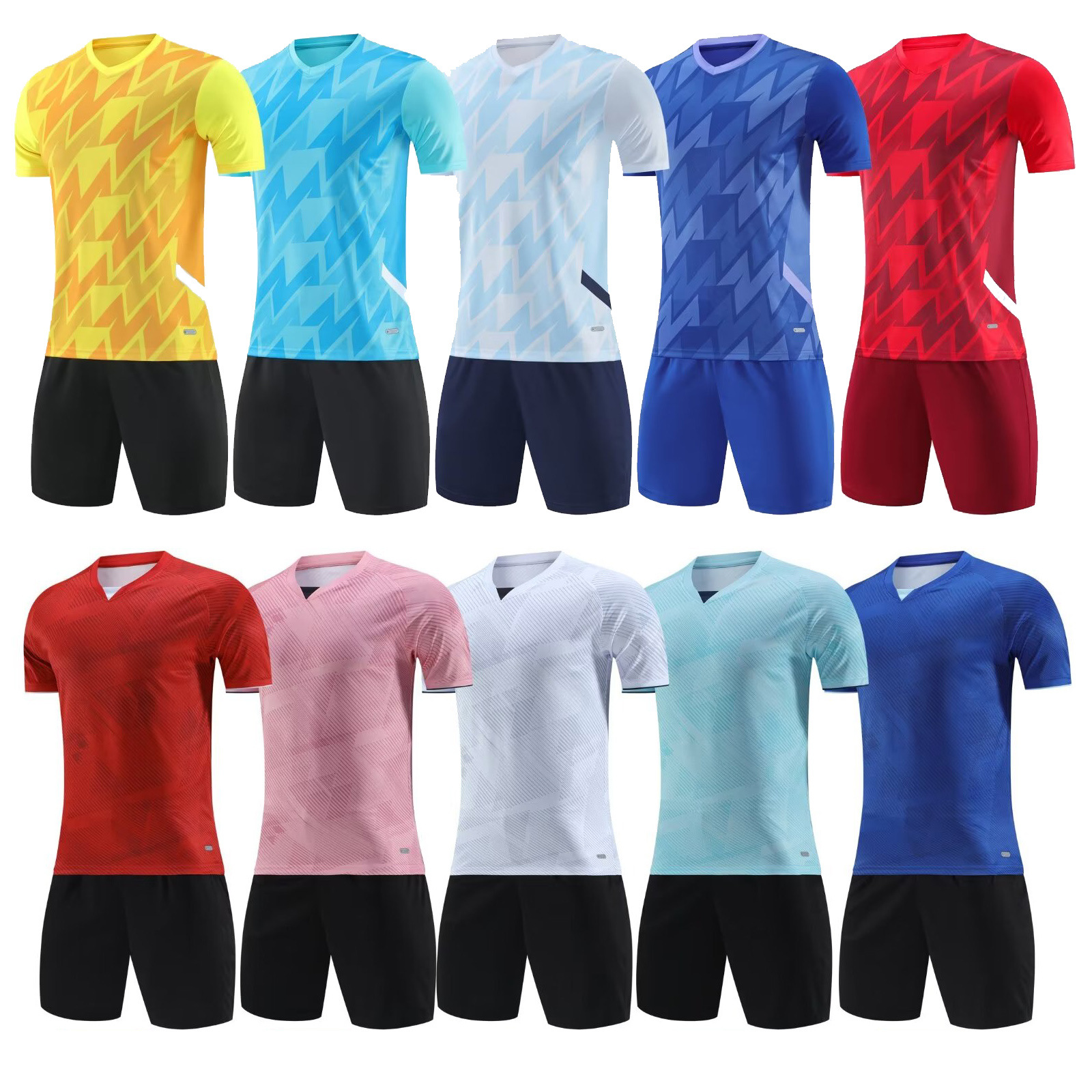 New football suit suit breathable sweat-absorbent football match suit student outdoor football training suit can be DIY for public