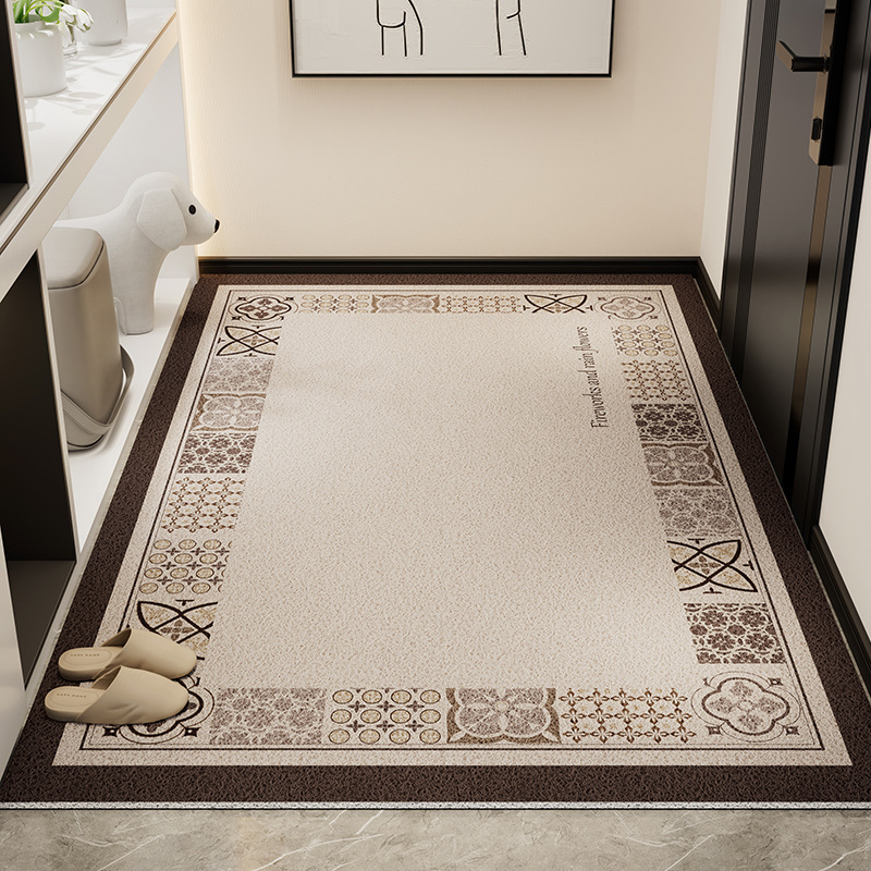 Picture of Light Luxury High-end Door Floor Mat Dirt-resistant Wear-resistant Anti-slip Mat Household Tailable Mud Scraping Silk Ring Floor Mat