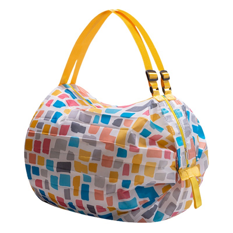 Stacking Shopping Bag Satchel Environmentally Friendly Bag Handbag Women's Supermarket Large Capacity Waterproof Grocery Shopping Storage Cloth Bag