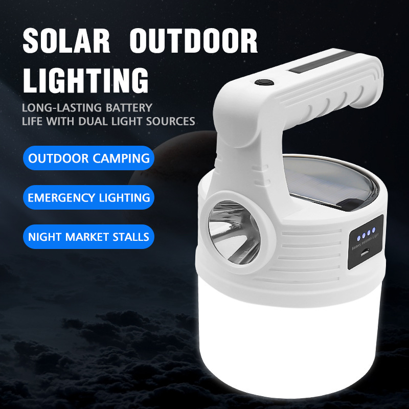 Solar Lamp Night Market Stall Led Lamp Outdoor Satchel Emergency Camping Lamp Bulb Lamp Rechargeable Satchel Lamp