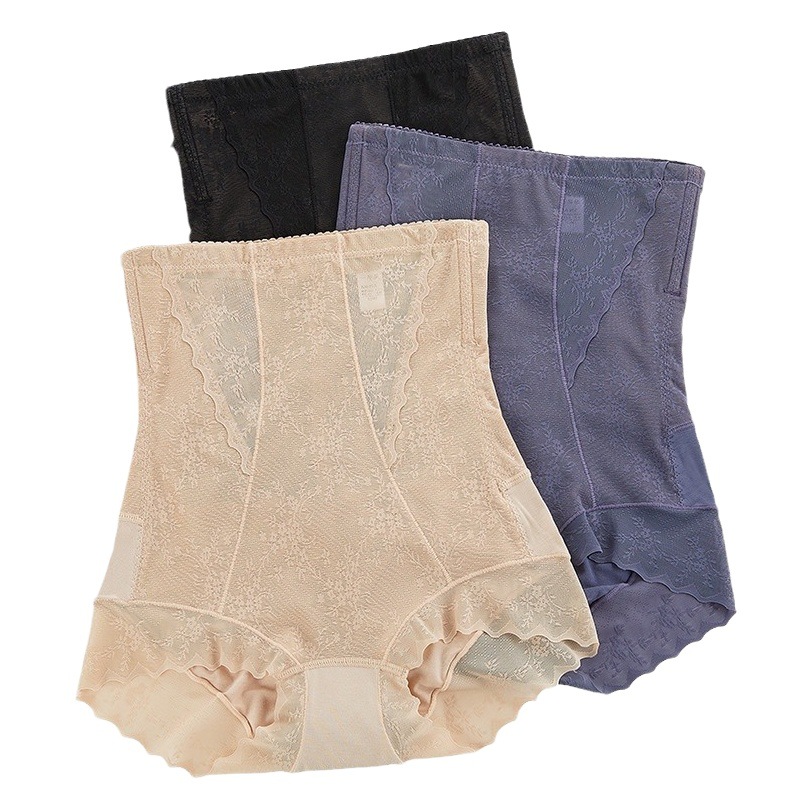 Body Shaping Lace and High Waist Abdominal Panties Women's Body Shaping Hip-lifting Panties plus size Postpartum Bundle Pants 5085