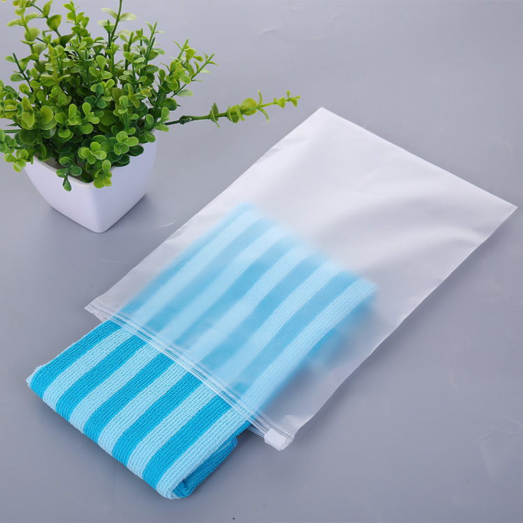 Transparent Frosted Zipper Bag Garment Packaging Bag Clothes Socks Ziplock Plastic Bag Custom Printing