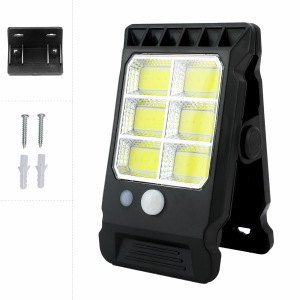 Picture of Solar Clip Lamp Outdoor Courtyard Lamp Fence Lamp Household Waterproof Wall Lamp Human Body Sensor Super Bright Lighting Street Lamp