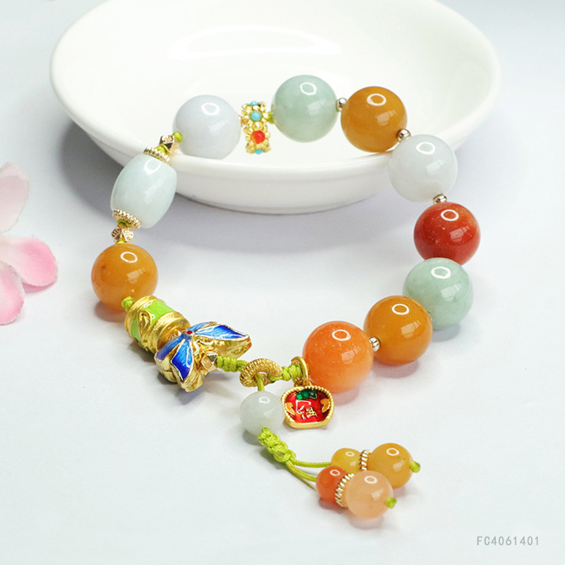 Picture of Juyu Natural A Jade Bracelet Colorful Jade Bracelet Live Welfare Wholesale FC4061401