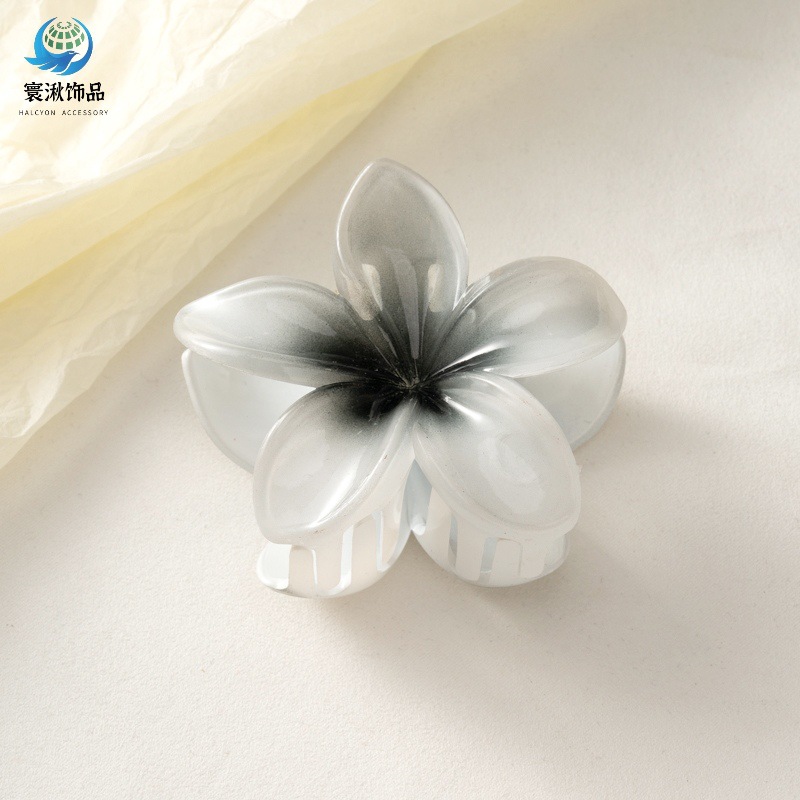 Picture of Cross-border egg flower clip large high-grade gradient Flower hairpin back head updo ponytail shark clip headdress