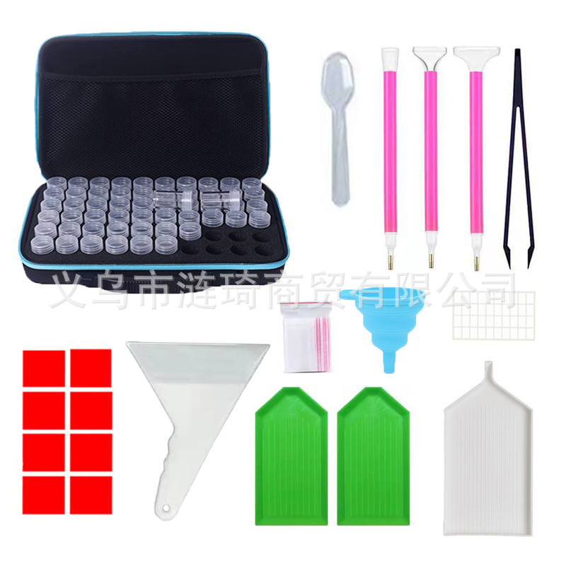 Diamond Painting Tools 60 Cage Storage Bag Bottled Portable Diamond Painting Shockproof Upgrade Accessories Tool Pen Tray Set