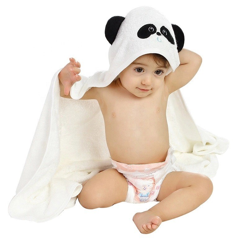 Picture of Baby Bath Towel Cushion Hooded Class A Bamboo Fiber Coated Newborn Baby Swaddling Children's Bath Towel Cover Blanket Cloak